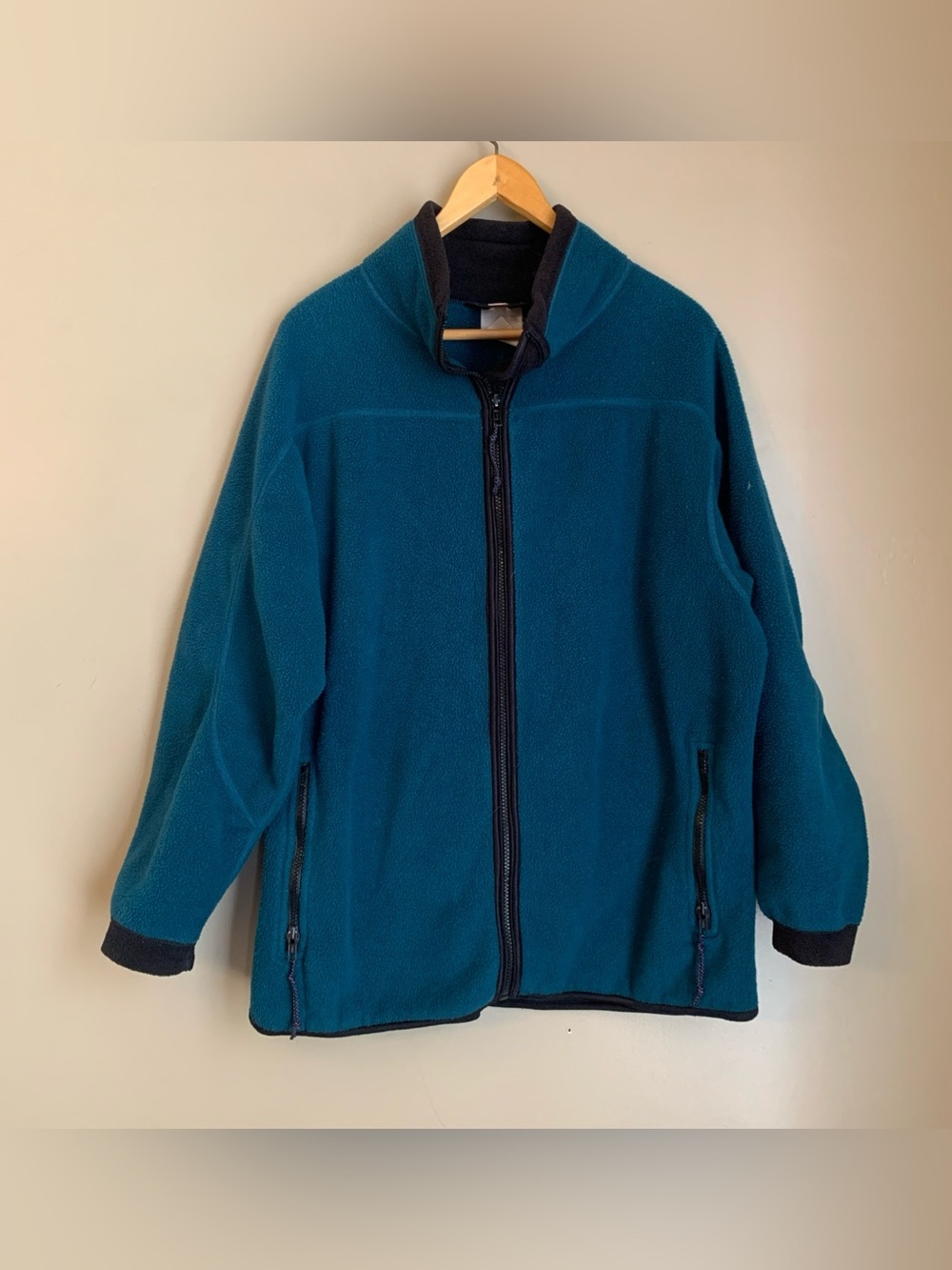 VTG 90's REI Fleece Jacket Full Zip Green Wonens Sz 14 Polartec Outdoor Thaw USA